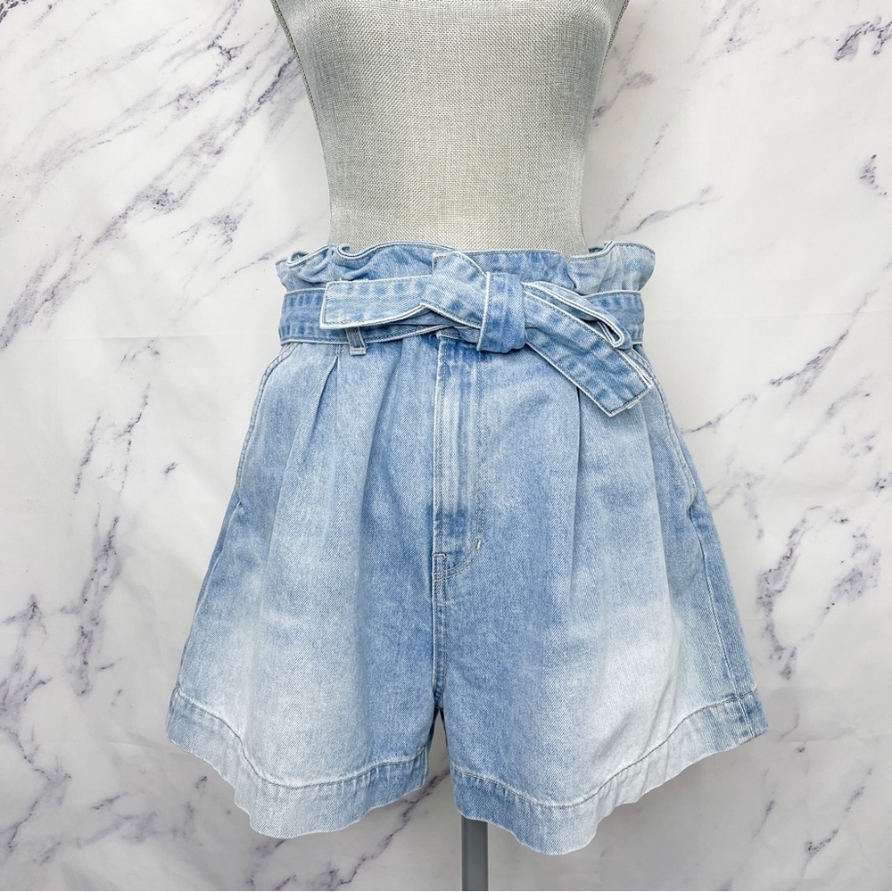 Veronica Beard | Nori Paperbag Denim Shorts | 31 - Picture 1 of 11